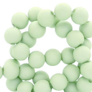 Acryl kralen 6mm neo mint green, 10 gram